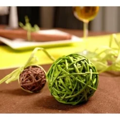 Boule En Rotin Pas Cher X 10 Pi Ces