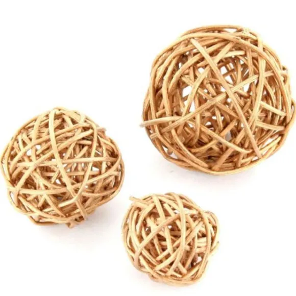 Boule En Rotin Pas Cher X 10 Pi Ces