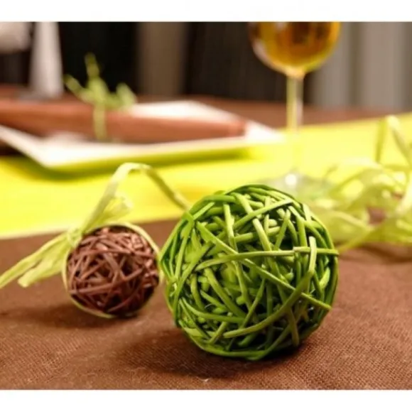 Boule En Rotin Pas Cher X 10 Pi Ces