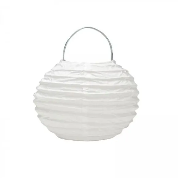 Boule Lampion En Papier 10Cm Blanc X2