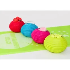 Boule Lampion En Papier 10Cm Blanc X2