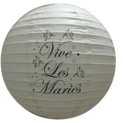 Boule Lanterne En Papier Vive Les Mari S 30Cm X 2 Pi Ces