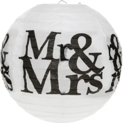 Boule Lanterne En Papier Mr Mrs 20Cm X 2 Pi Ces