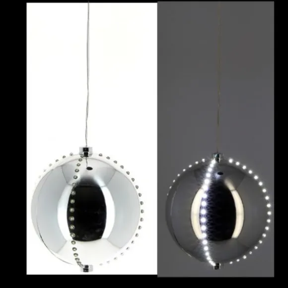 Boule Lumineuse Digital Argent 72 Led Blanc Froid