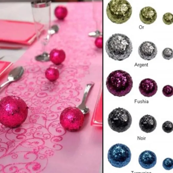 Boule Paillet Es X 10 Pi Ces Assorties