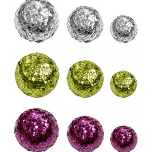 Boule Paillet Es X 10 Pi Ces Assorties