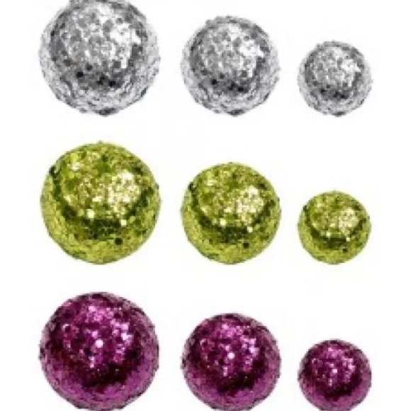 Boule Paillet Es X 10 Pi Ces Assorties
