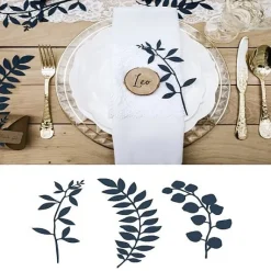 Branche Décorative Bleu Marine X 9 Pi Ces