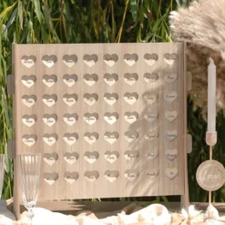 Cadre Mariage Voeux Puissance 4 Avec 56 Ronds En Bois