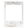Cadre Photobooth G Ant Bapt Me Jolis Brins Blanc Et Or 57,5 X 80 Cm