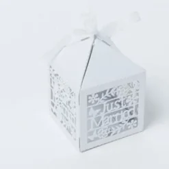 Cage A Papier Mariage Just Married X 10 Pi Ces