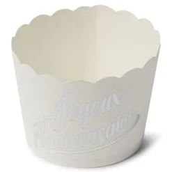 Cakes Cup Anniversaire Argent X 25 Pi Ces