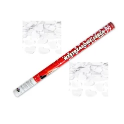 Canon Confettis Coeur Blanc 80 Cm