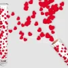 Canon Confettis Coeur Rouge 60 Cm