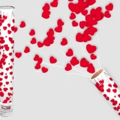 Canon Confettis Coeur Rouge 60 Cm