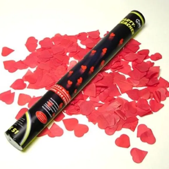 Canon Confettis Coeur Rouge 80 Cm