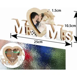 Centre De Table & Cadre Photo Mr & Mrs