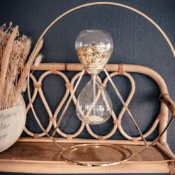 Centre De Table Cercle Sablier En Verre