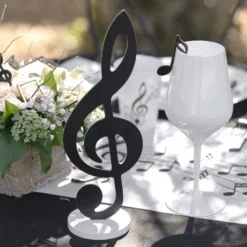 Centre De Table D Cor Musique En Bois 8 X 10 X 27 Cm