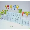 Centre De Table Joyeux Anniversaire En Bois Blanc