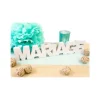 Centre De Table Mot Mariage En Bois