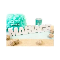 Centre De Table Mot Mariage En Bois
