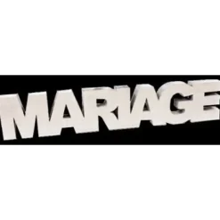 Centre De Table Mot Mariage En Bois