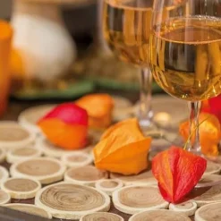 Centre De Table Original Rondin De Bois 30Cm