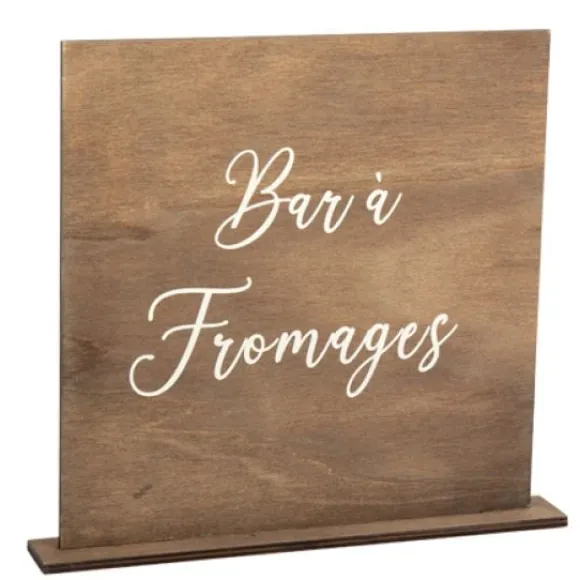 Centre De Table Pancarte Bar Fromages