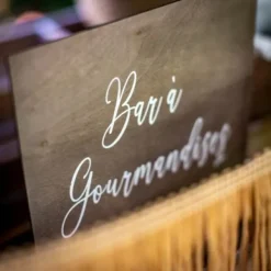 Centre De Table Pancarte Bar A Gourmandise