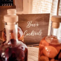 Centre De Table Pancarte Bar A Cocktails