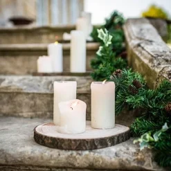 Centre De Table Rondin De Bois 25Cm