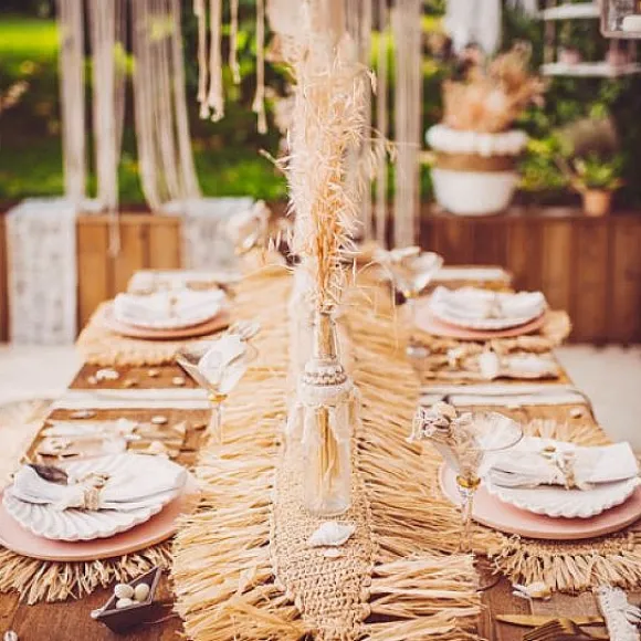 Chemin De Table Bali Raphia Naturel