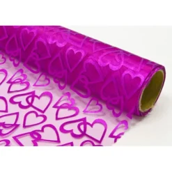 Chemin De Table Coeur Fuchsia