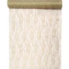 Chemin De Table Dentelle Lurex Or