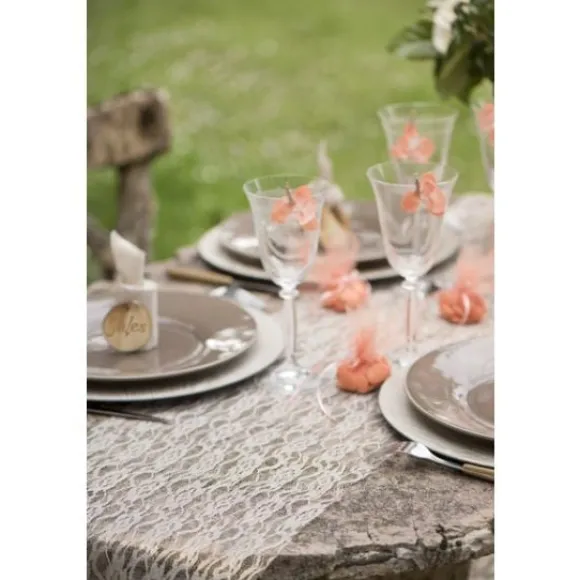 Chemin De Table Dentelle Lurex Or