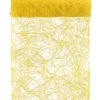Chemin De Table En Abaca Jaune 30Cm