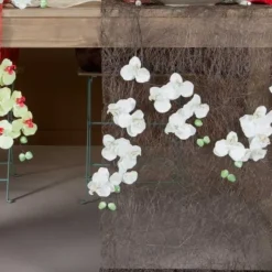 Chemin De Table En Abaca Chocolat 30Cm