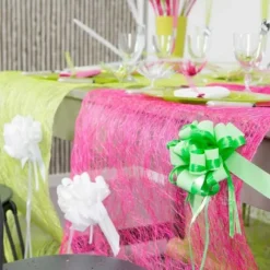 Chemin De Table En Abaca Fuchsia 30Cm