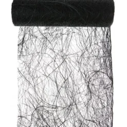 Chemin De Table En Abaca Noir 30Cm