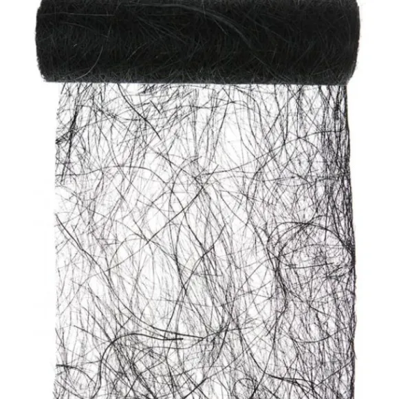 Chemin De Table En Abaca Noir 30Cm