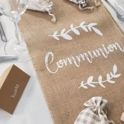 Chemin De Table En Jute Communion