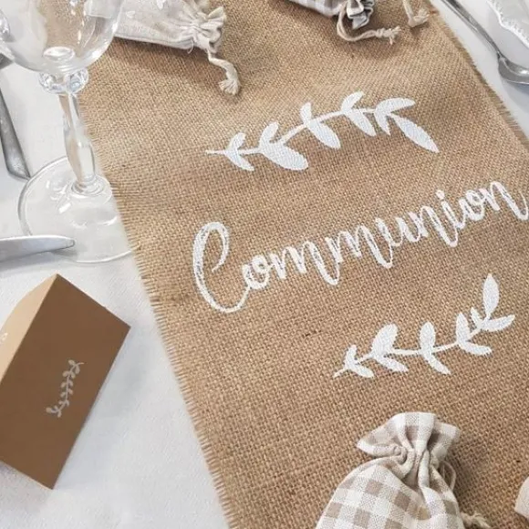 Chemin De Table En Jute Communion