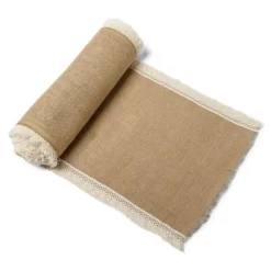 Chemin De Table En Jute Frange 5 M Tres