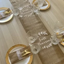 Chemin De Table En Jute Just Married