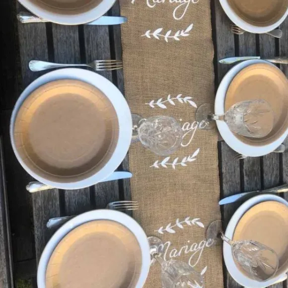 Chemin De Table En Jute Mariage