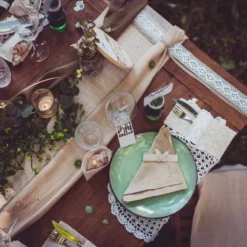 Chemin De Table En Lin Ajour 28Cm