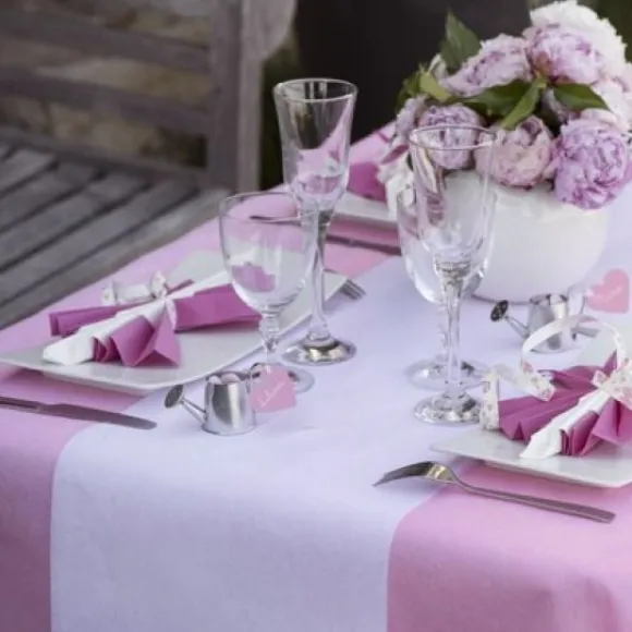 Chemin De Table En Tissu Intiss Blanc 30Cm X 10M