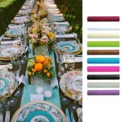 Chemin De Table En Tissu Intiss 100 M Tres Pas Cher