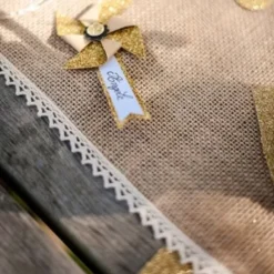 Chemin De Table En Vrai Jute Dentelle Blanc 20Cm X 5 M Tres